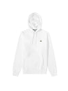 Logo Patch Organic Cotton Hoodie White - LACOSTE - BALAAN 3