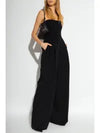 Strapless Wide Leg Jumpsuit Black - BOTTEGA VENETA - BALAAN 6