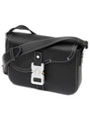 Saddle Mini Strap Grained Calfskin Messenger Bag Black - DIOR - BALAAN 2