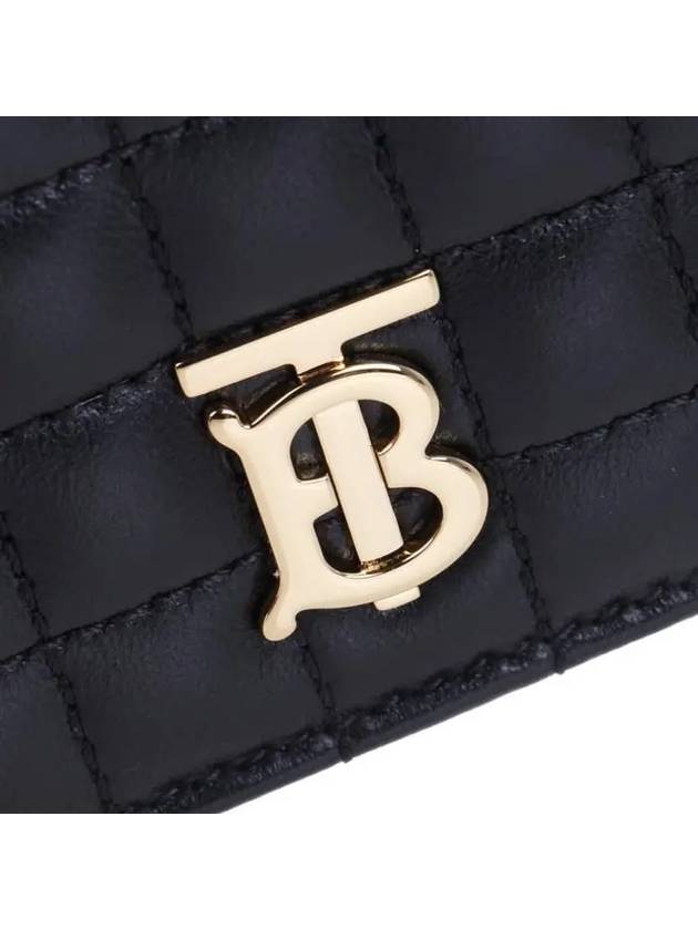 Lola Continental Quilted Leather Long Wallet Black - BURBERRY - BALAAN 7