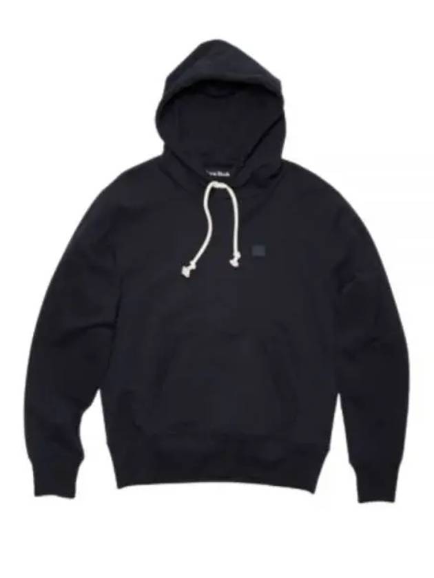 Face Logo Patch Cotton Hoodie Black - ACNE STUDIOS - BALAAN 2