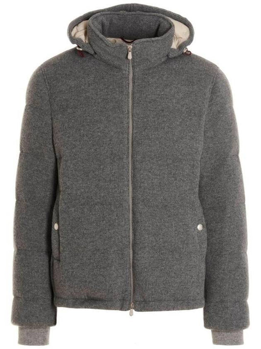 Cashmere Puffer Down Padding Grey - BRUNELLO CUCINELLI - BALAAN 1