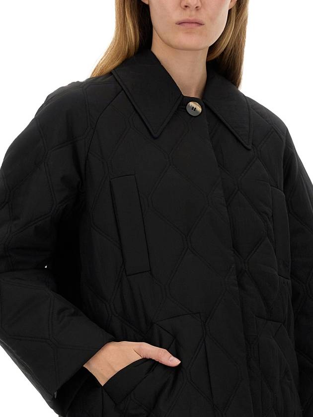 Single Breasted Quilted Padding Black - GANNI - BALAAN 3