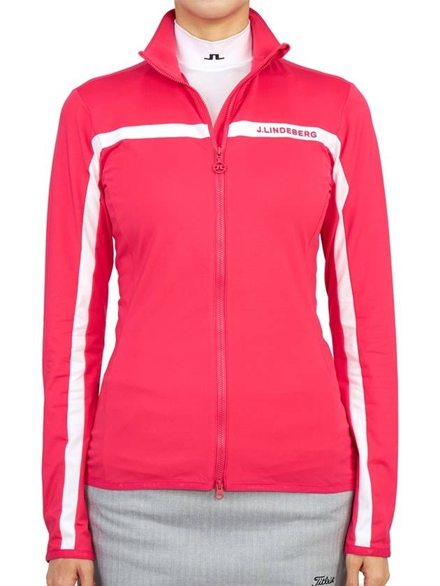 Women's Zenith Mid Layer Zip-Up Jacket Pink - J.LINDEBERG - BALAAN 3