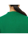 Embroidered Logo Crew Neck Wool Knit Top Green - SPORTY & RICH - BALAAN 8