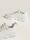 Bouncing Sneakers Mesh Suede Goatskin Blanc - HERMES - BALAAN 5