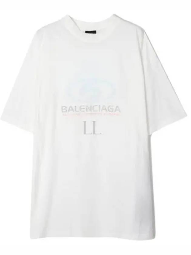 Surfer Medium Fit Short Sleeve T-Shirt White - BALENCIAGA - BALAAN 2