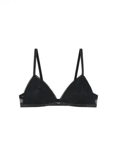 UNDERWEAR Women s Flower Embroidery Padded Triangle Bra Black 271218 - EMPORIO ARMANI - BALAAN 1