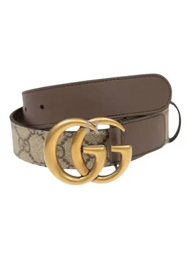 Double G Buckle Leather Belt Brown - GUCCI - BALAAN 2