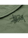 logo military overfit shirt jacket 1110321 OLIVE - STUSSY - BALAAN 4