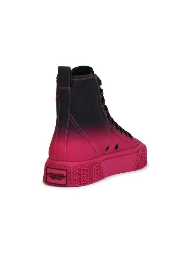 Marc Jacobs 'Hight Top' Black And Fuchsia Canvas Sneakers - MARC JACOBS - BALAAN 3