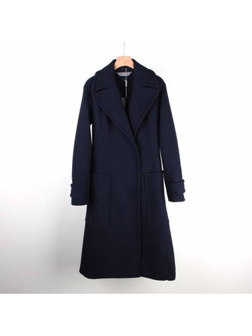 SPORTMAX Wool Robe Coat Navy CIAD - MAX MARA SPORTMAX - BALAAN 1