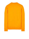 Garment Dyed Stitches Four Print Crewneck Sweatshirt Orange - STONE ISLAND - BALAAN 3