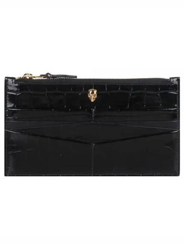 Skull Zipper Card Wallet Black - ALEXANDER MCQUEEN - BALAAN 2