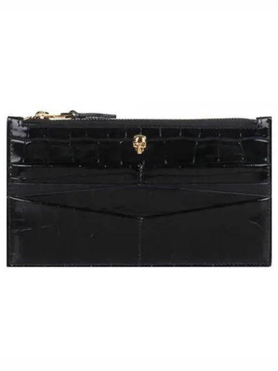 Skull Zipper Card Wallet Black - ALEXANDER MCQUEEN - BALAAN 2