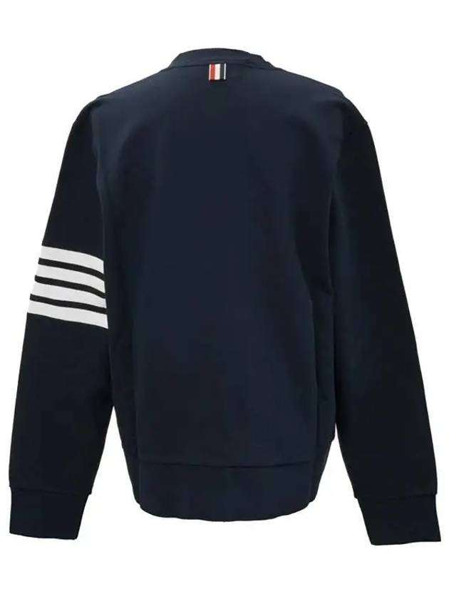 V-Neck 4 Bar Cardigan Navy - THOM BROWNE - BALAAN 3