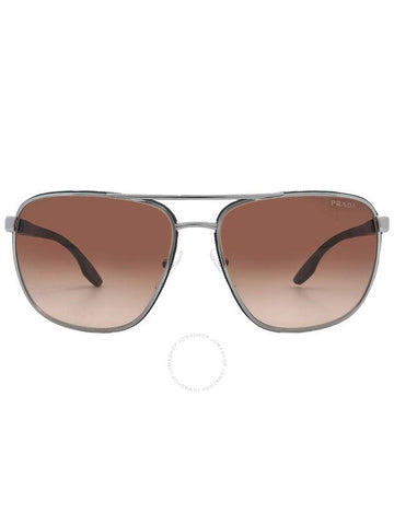 Prada Linea Rossa Brown Gradient Navigator Men's Sunglasses PS 50YS 5AV02P 62 - PRADA - BALAAN 1