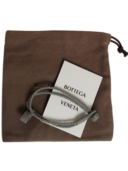 Double Strap Leather Bracelet Concrete - BOTTEGA VENETA - BALAAN.
