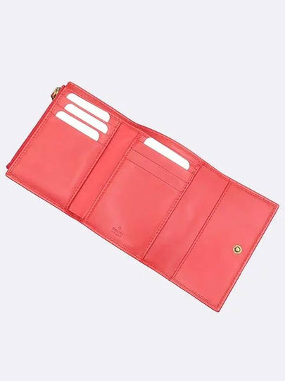 474802 GG logo MARMONT matelass red leather medium wallet - GUCCI - BALAAN 2