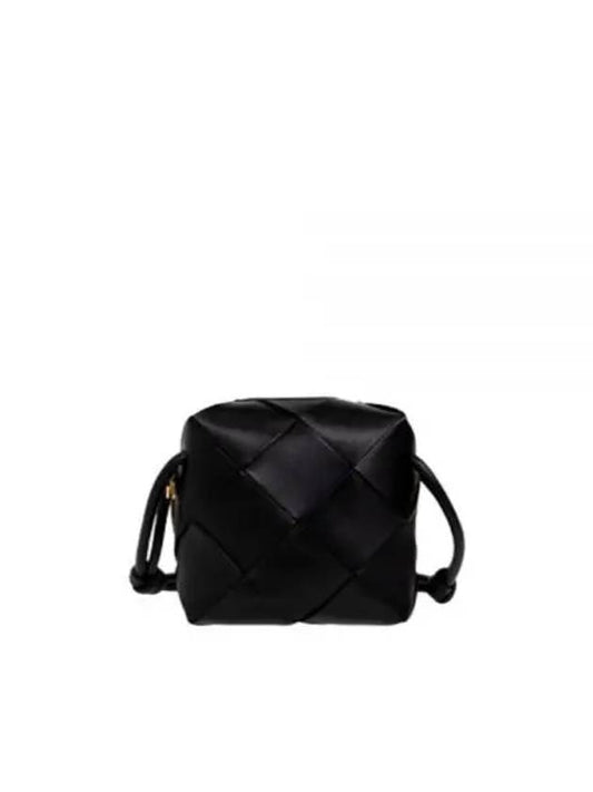 Cassette Intrecciato Mini Shoulder Bag Black - BOTTEGA VENETA - BALAAN 2