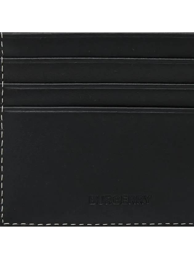 Check Leather International Bifold Wallet Dark Birch Brown - BURBERRY - BALAAN 6