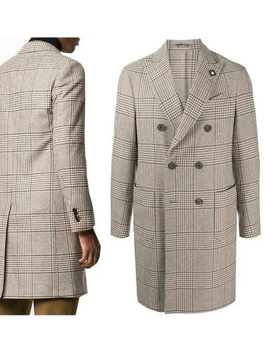 Glen check double wool coat IM23646AE IMA55624 151MA - RVR LARDINI - BALAAN 1