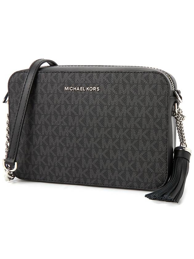 Ginny Medium Logo Cross Bag Black - MICHAEL KORS - BALAAN 3