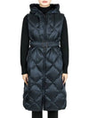 Women s The Cube Tregic Quilted Long Padded Belt Vest Navy 2429296025600 075 - MAX MARA - BALAAN 1