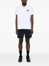 Pique Stretch Cotton Short Sleeve Polo Shirt White - STONE ISLAND - BALAAN 3