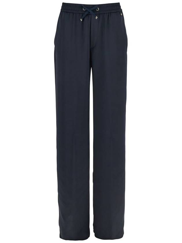 Blue Pants With Elastic Drawstring Waist In Tech Fabric Woman - HERNO - BALAAN 1