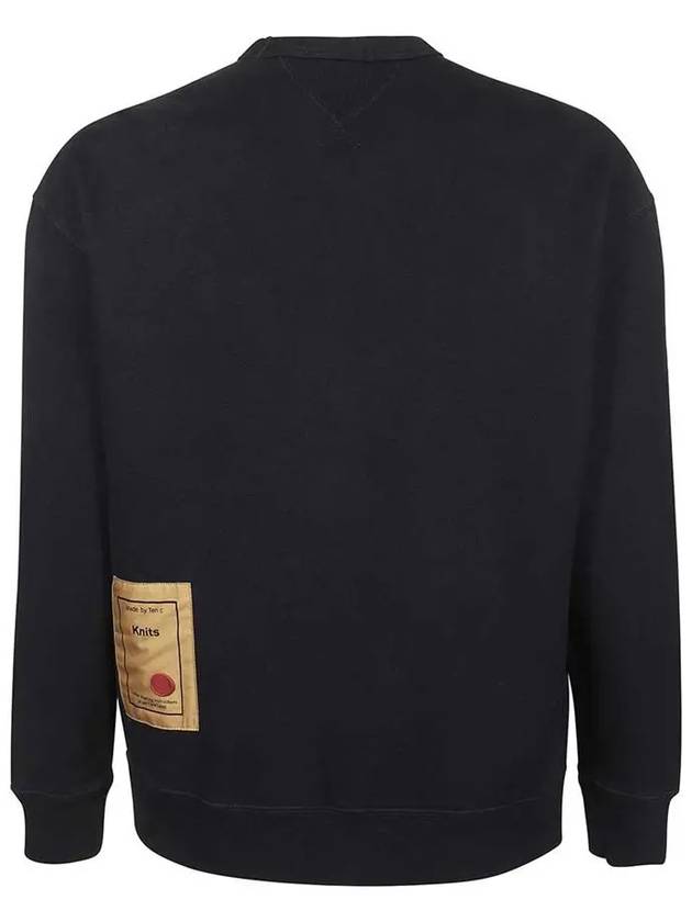 Garment Dyed Cotton Jersey Sweatshirt Navy - TEN C - BALAAN 4