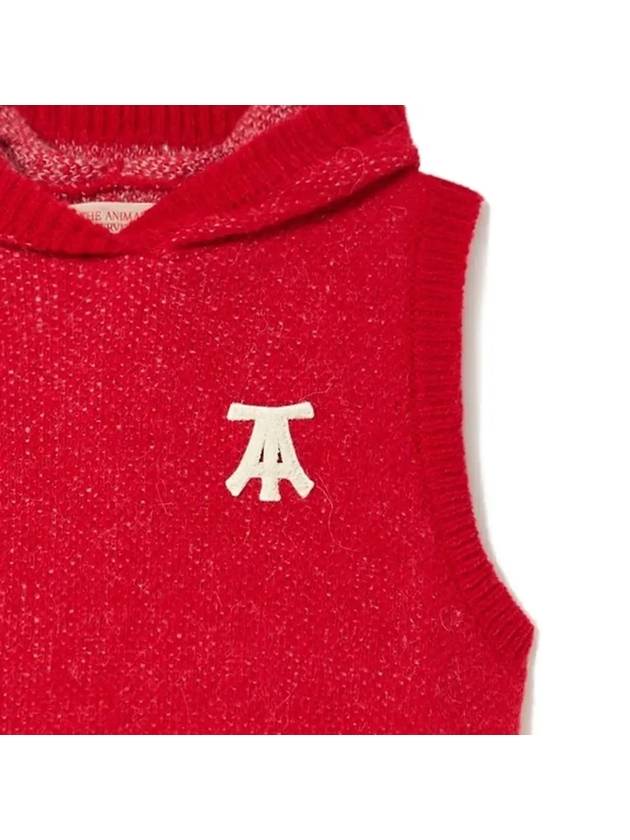 Kids Logo Patch Hooded Knit Vest F23075 038EX - THE ANIMALS OBSERVATORY - BALAAN 4