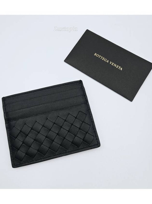 Intrecciato Weaving Card Wallet Black - BOTTEGA VENETA - BALAAN 2