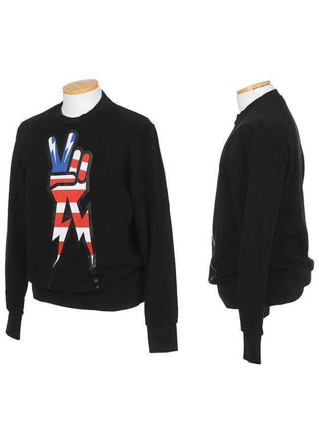 Men, Women PBJS71S A526S 01 Stars and Stripes Black Sweatshirt - NEIL BARRETT - BALAAN 2