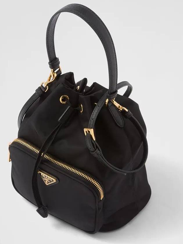 Duet Re-Nylon Bucket Bag Black - PRADA - BALAAN 4