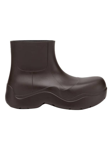 Puddle Rubber Ankle Rain Boots Fondente - BOTTEGA VENETA - BALAAN 1