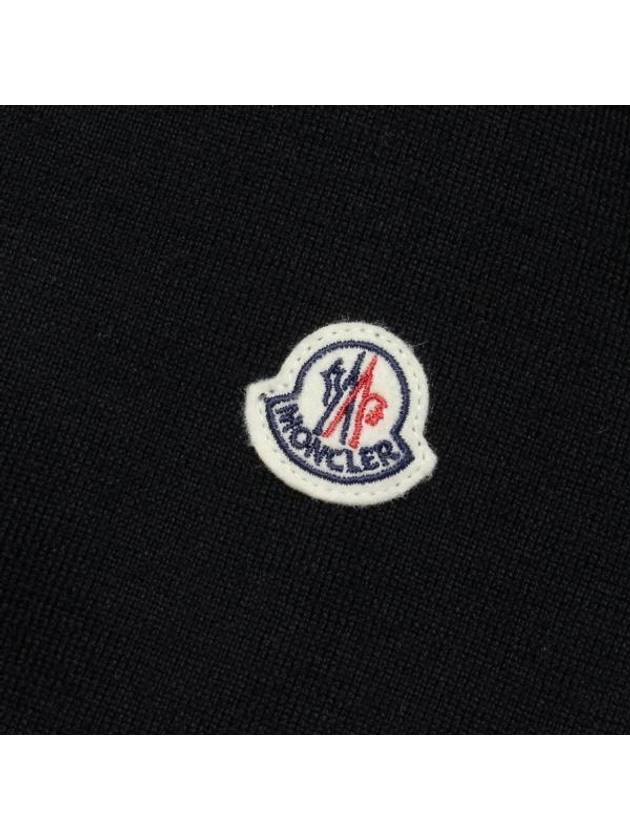 Logo Patch Knit Down Mix Zip up Black Jacket 9B00025 M1131 999 - MONCLER - BALAAN 10