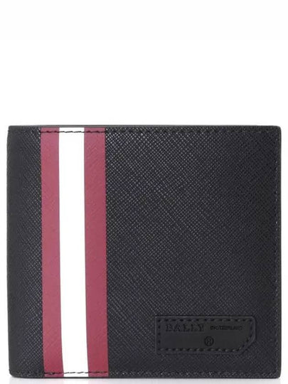 Stripe Logo Patch Brasai Of Half Wallet Black - BALLY - BALAAN 2