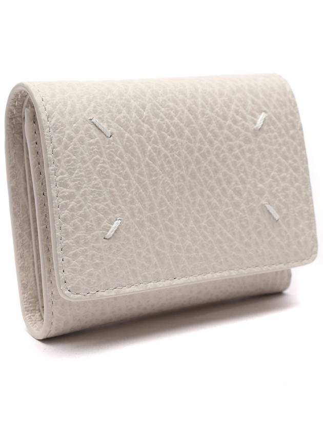 Zip Compact Tri-Fold Half Wallet Ivory - MAISON MARGIELA - BALAAN 4