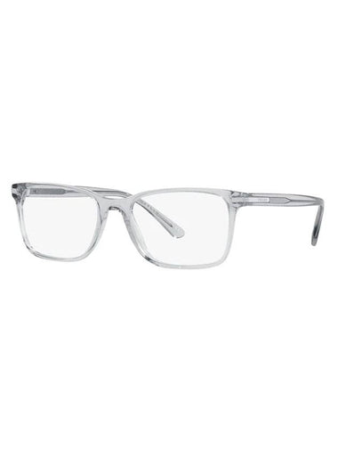 Eyewear Square Transparent Horn-rimmed Eyeglasses Grey - PRADA - BALAAN 1