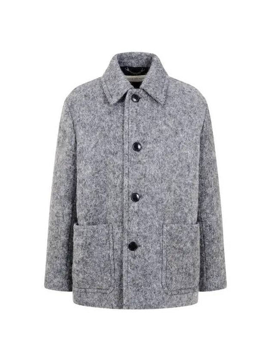 Men's Big Pocket Alpaca Mohair Coat Gray 271245 - DRIES VAN NOTEN - BALAAN 1