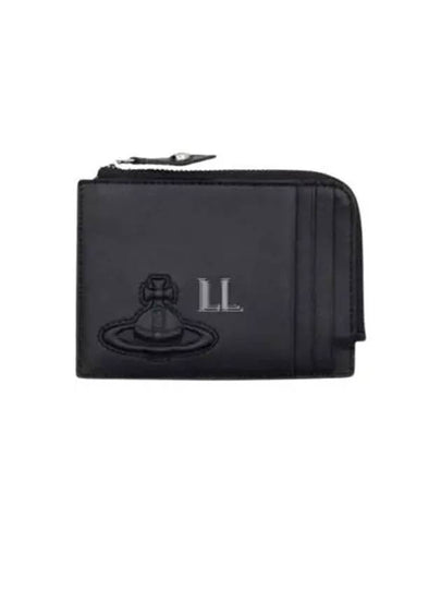 ORB Logo Zipper Card Wallet Black - VIVIENNE WESTWOOD - BALAAN 2