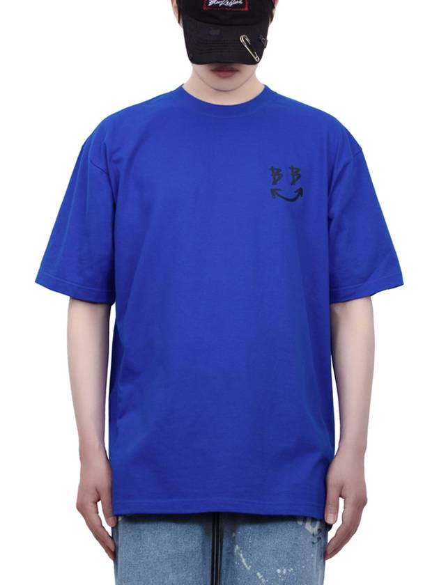 BBD Classic Smile Logo T Shirt Blue - BLACKBLOND - BALAAN 3