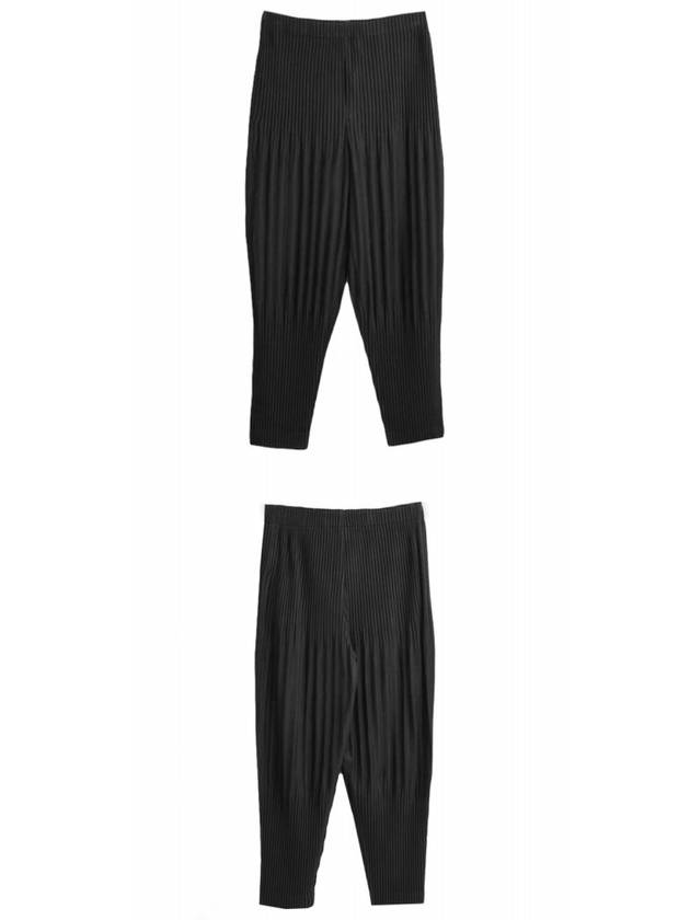 Pleated Straight Pants Black - ISSEY MIYAKE - BALAAN 5