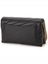 Kira Chevron Chain Long Wallet Black - TORY BURCH - BALAAN 4