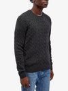 Embroid Logo Cable Knit Top Dark Grey - POLO RALPH LAUREN - BALAAN 3