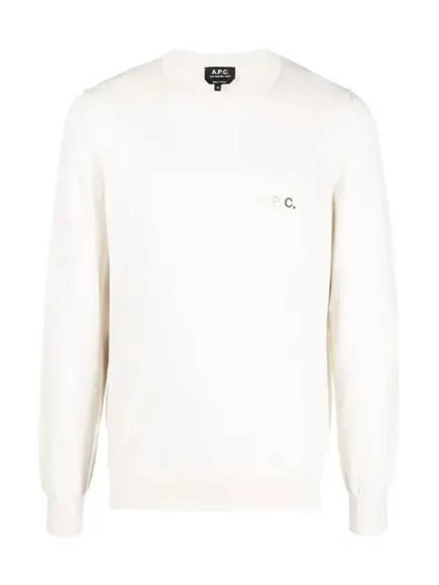 Embroidered Logo Sweatshirt Beige - A.P.C. - BALAAN 2