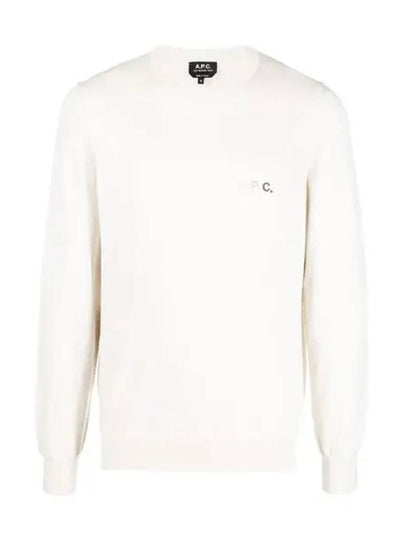 Embroidered Logo Sweatshirt Beige - A.P.C. - BALAAN 2