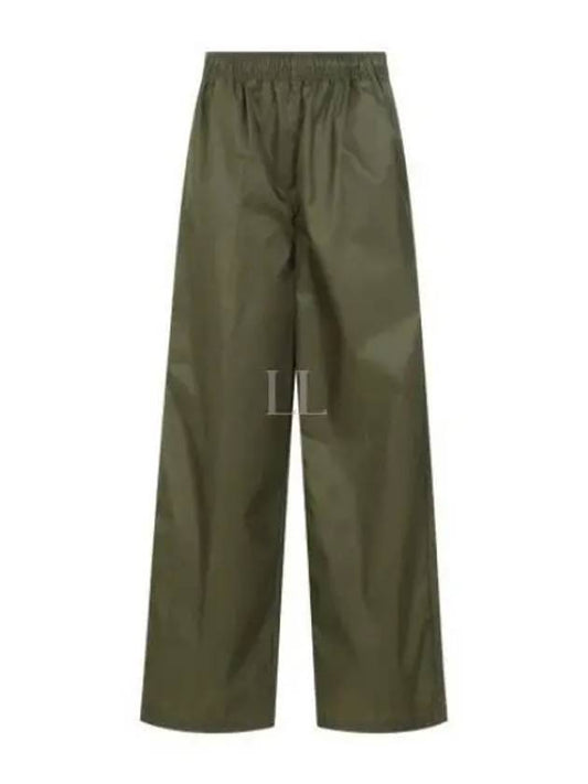 Re-Nylon Trousers Straight Pants Green - PRADA - BALAAN 2