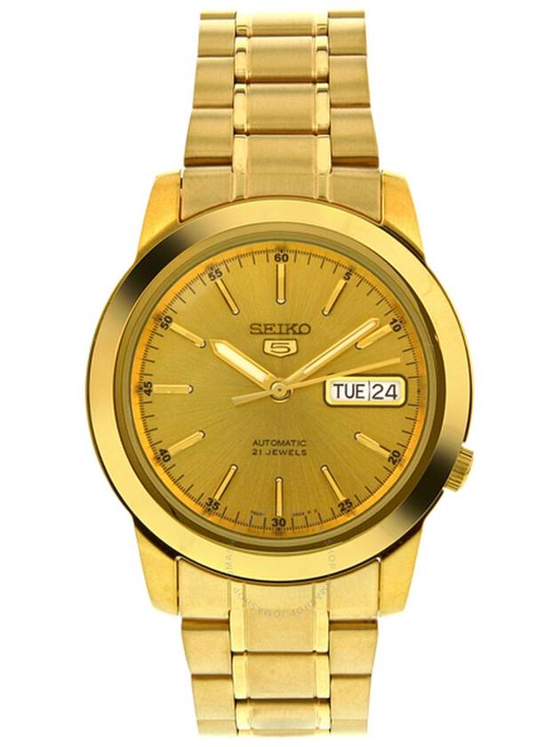 Open Box - Seiko 5 Automatic Champagne Dial Yellow Gold-tone Men's Watch SNKE56 - SEIKO - BALAAN 1